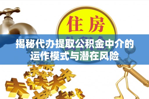 两当揭秘代办提取公积金中介的运作模式与潜在风险