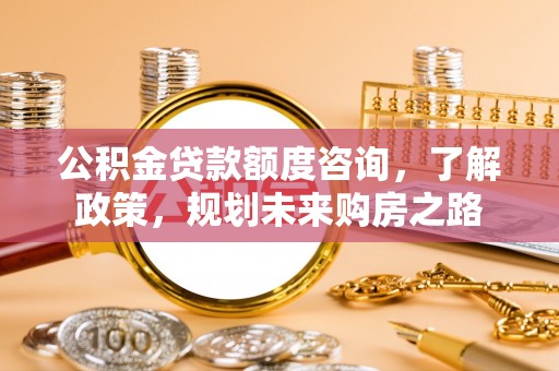 两当公积金贷款额度咨询，了解政策，规划未来购房之路